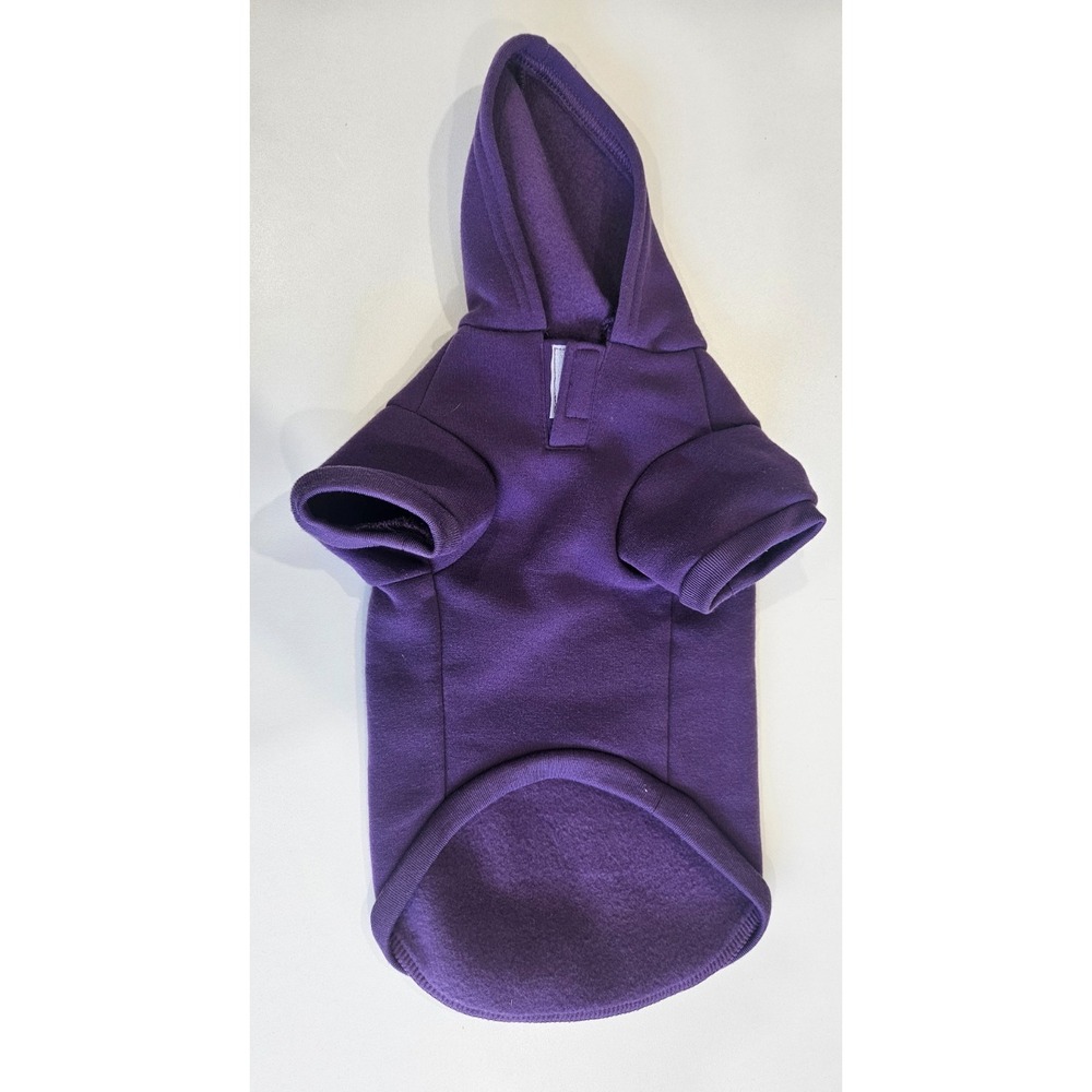 Fabdog Dog Hoodie Purple Working Remotely Today Fleece Pet Sweatshirt Size 14 - Picture 2 of 6